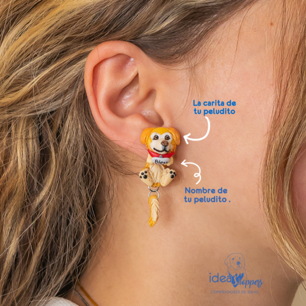 Aretes tipo topo (Dos piezas)